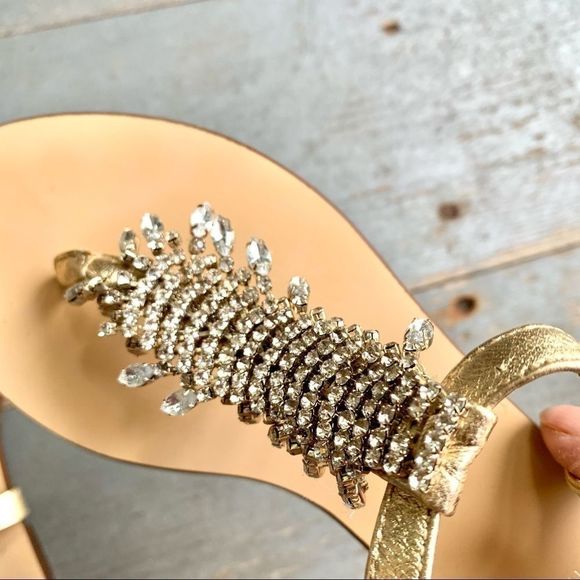 EUC Vince Camuto Bling Crystal Boho Sandals GORG! - Picture 6 of 12